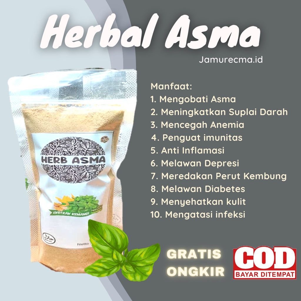 HERBAL ASMA 200 gr estrak kemangi