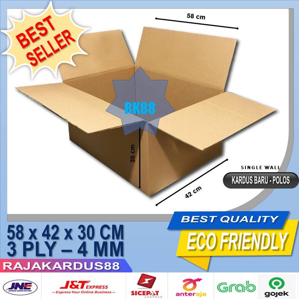 

KARDUS BOX/KARDUS PACKING JUMBO UK 58X42X30 CM POLOS-BARU