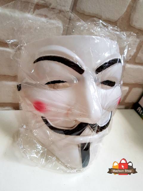 TOPENG VENDETA GROSIR KOSTUM SERAM HALLOWEEN TOPENG HANTU HALOWEEN VENDETTA MASK MURAH GROSIR