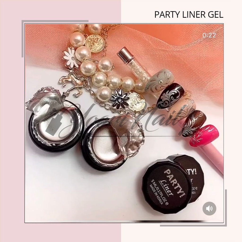 PARTY Liner gel liner metalic paint gel party 5ml