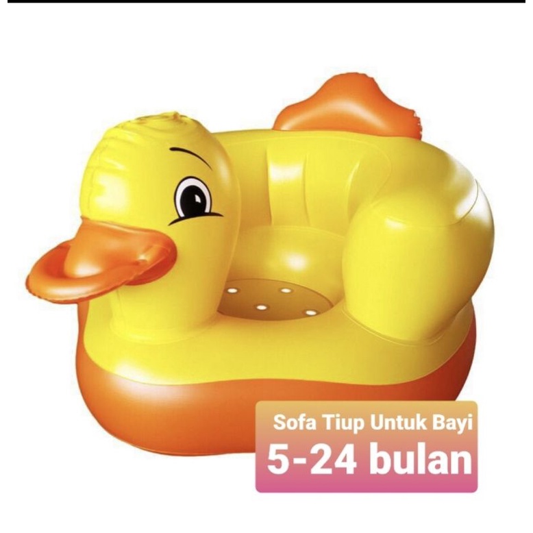 SOFA TIUP / SOFA ANGIN / SOFA BELAJAR DUDUK BAYI BEBEK LUCU 5-24 BULAN