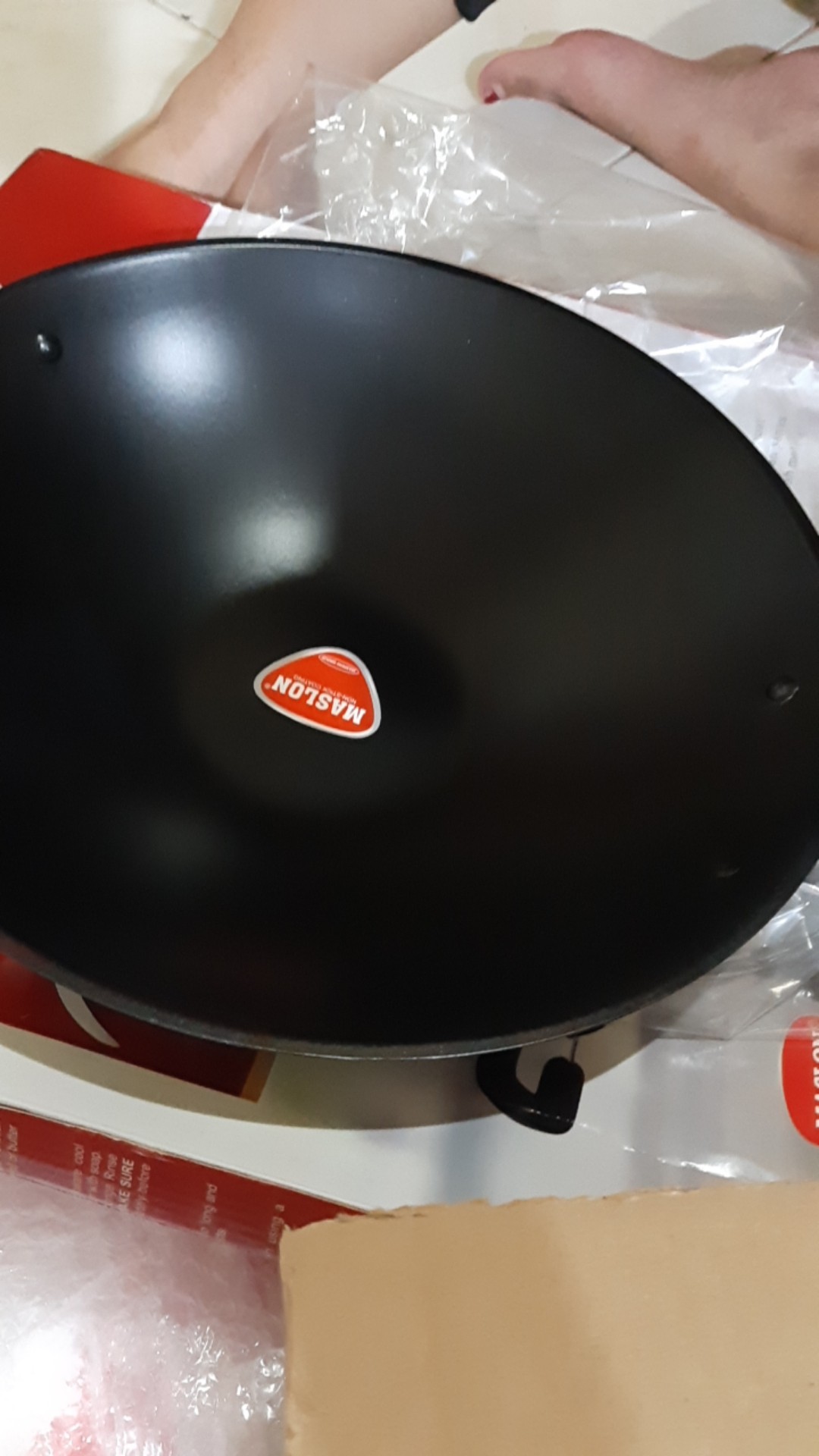 Maspion Wajan Rhio Wok 33 Cm - Wajan Besi Antilengket Ekonomis