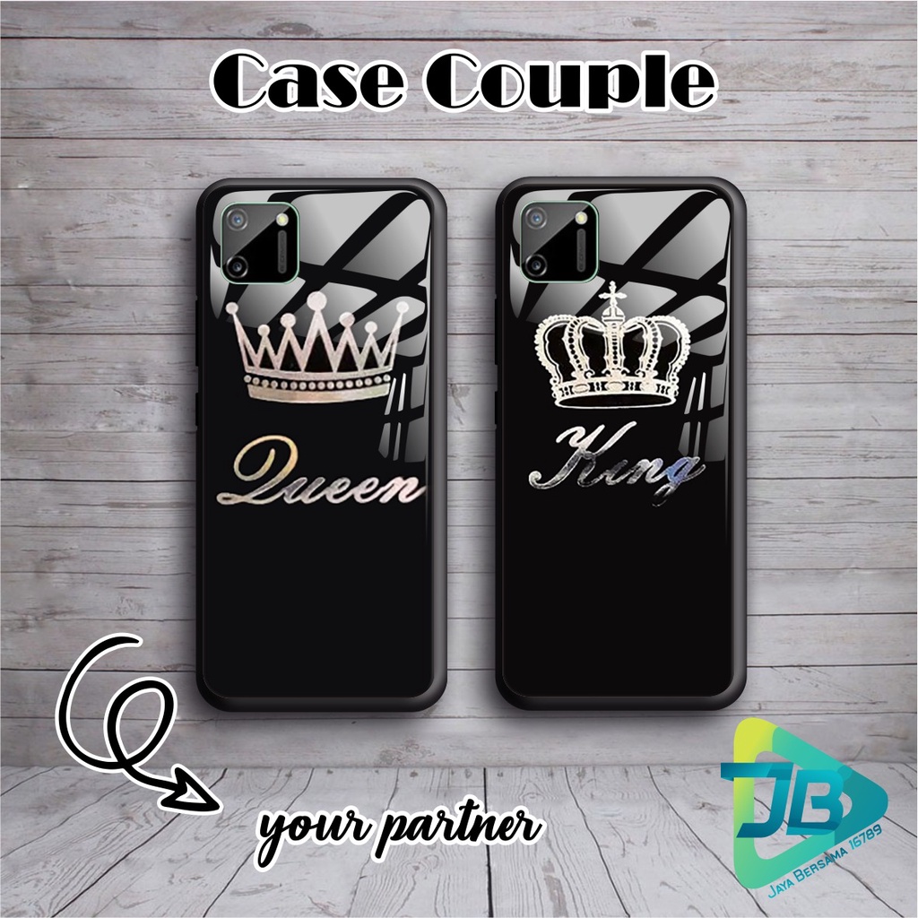 SOFTCASE BACK CASE GLASS KACA CASE COUPLE OPPO VIVO XIAOMI SAMSUNG REALME IPHONE ALL TYPE JB5113