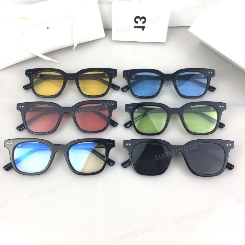 Kacamata Sunglasses Pria Wanita Anti radiasi UV Hitam Warna gaya model fashion Korea T22