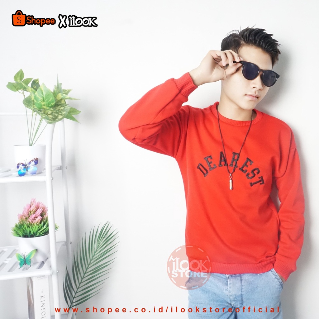 ilook | Sweater Oblong Dearest Crewneck | Sweater Dearest | Sweater Bahan Fleece