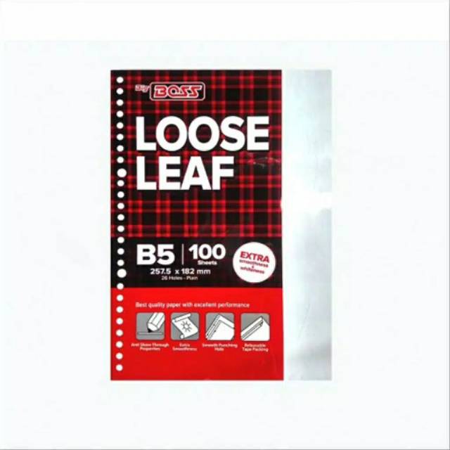 

Big Boss Kertas Binder Polos Ukuran B5 100 Lembar