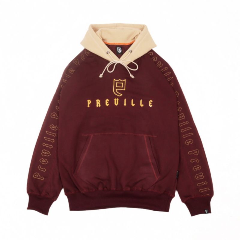 SWEATER HOODIE ORIGINAL PREVILLE SIDEHAND MAROON AUTHENTIC (BESTSELLER)