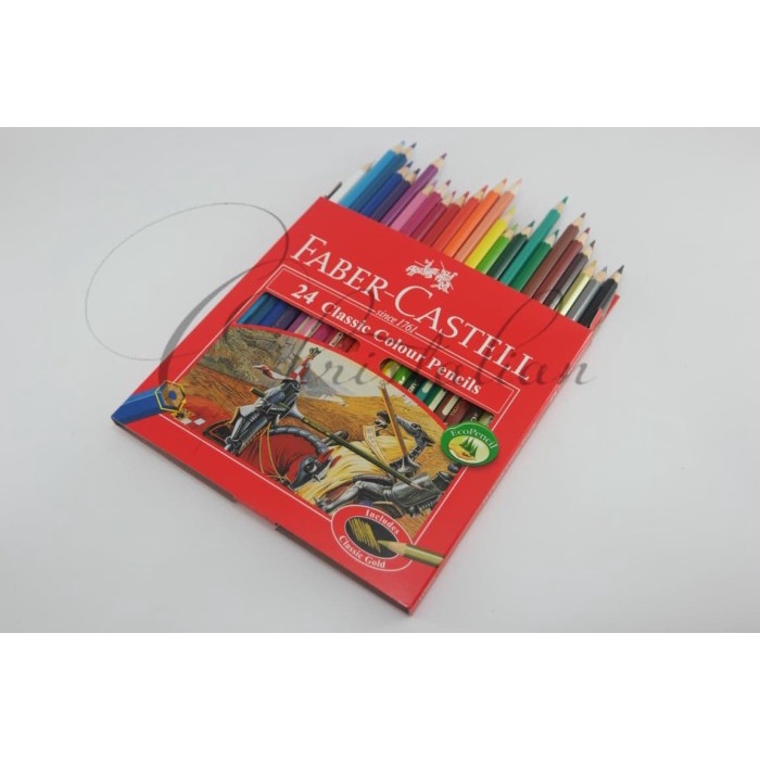 

WARNAPENSIL- PENSIL WARNA FABER CASTELL 24 WARNA CLASSIC PANJANG 115854 -PENSIL WARNA