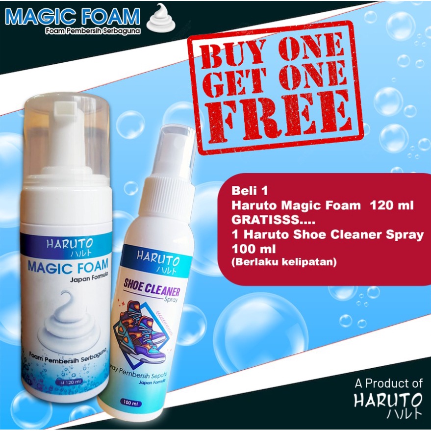 Pembersih serbaguna Haruto magic foam 120ml PROMO BUY1 GET1