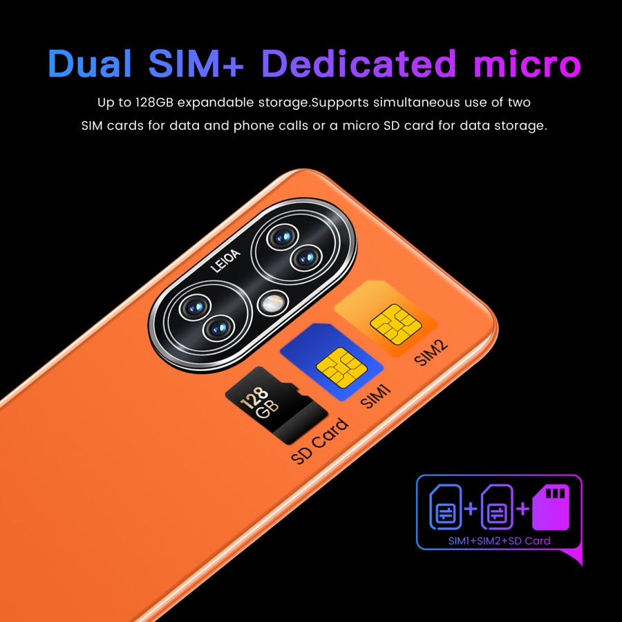 【Merek baru】 Handphone P50 Pro Smartphone 8GB + 256GB Global Versi 6.3 inch Cellphone Bluetooth Dual Card SIM MobilePhone Android