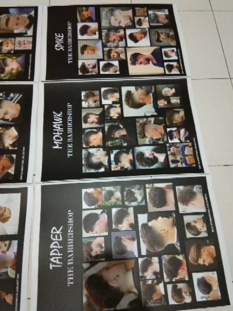 BAYAR DITEMPAT Poster barbershop untuk 6 lembar poster pangkas rambut alat cukur rambut model gaya