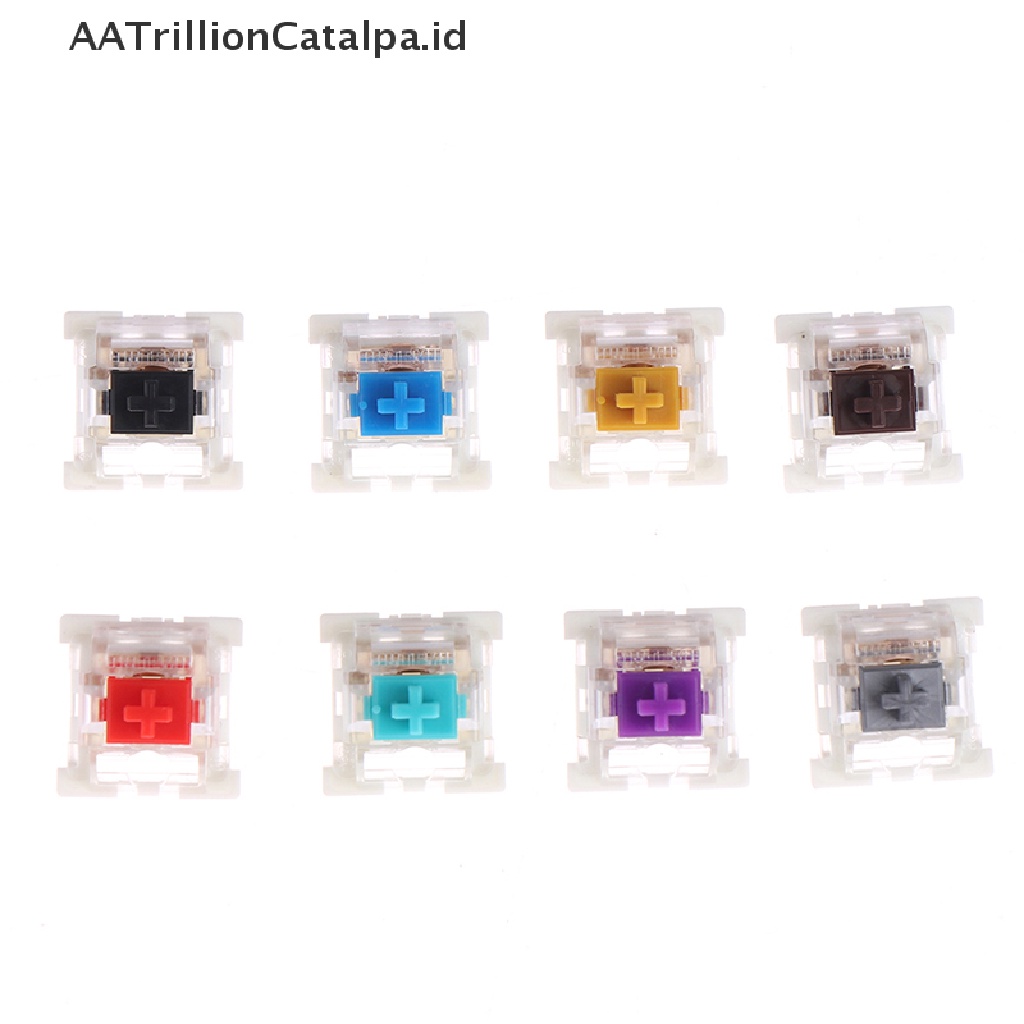 Aatrillioncatalpa 10Pcs / lot outemu mx keyboard Mekanik 3 pin Warna Hitam / Biru / Coklat