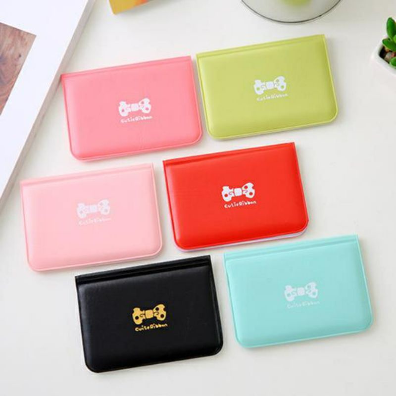 ~ PIYOSHI08 ~ Dompet Kartu Pita Cute Ribbon Warna Warni Mini Korea Wanita ATM Card Wallet 12 Lembar AF146