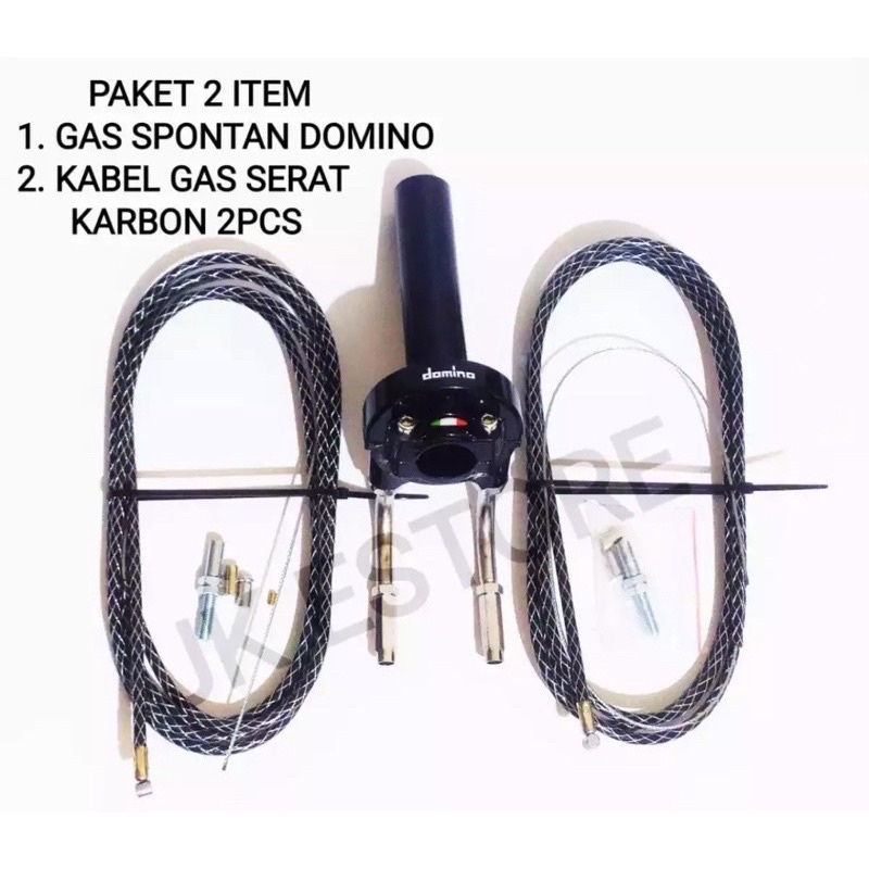 paket Gas spontan domino plus kabel gas serat domino italy nmax pcx aerox sonic beat scoopy dll