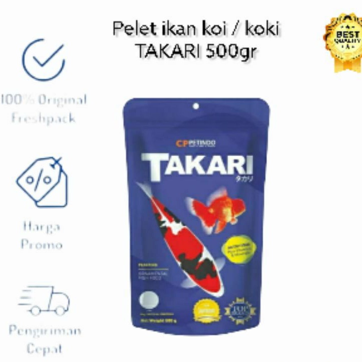 Takari Fish Food 2MM Mix 500 Gr Pelet Ikan Koi koki Takari Mix 500gr