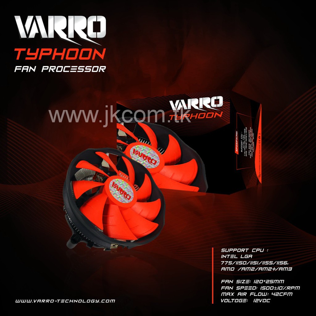 Fan Processor Intel AMD Varro Typhoon baru