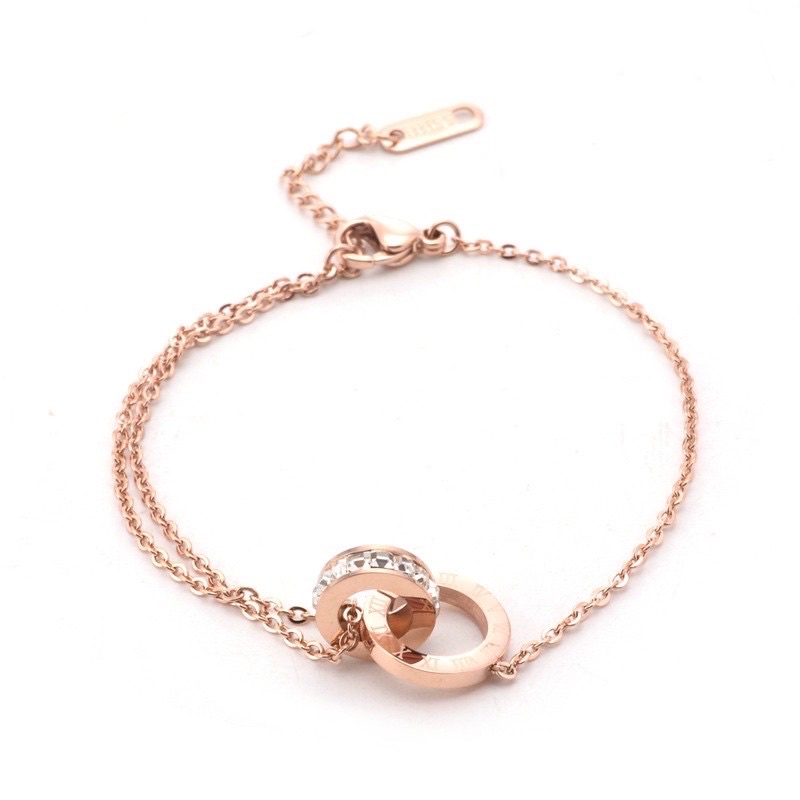 gelang titanium lapis emas 18k