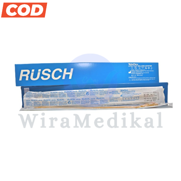 Foley Catheter 2 Way Fr16 Fr18 Rusch  Selang Urine Fr16 Fr18 2 way Rusch - Eceran