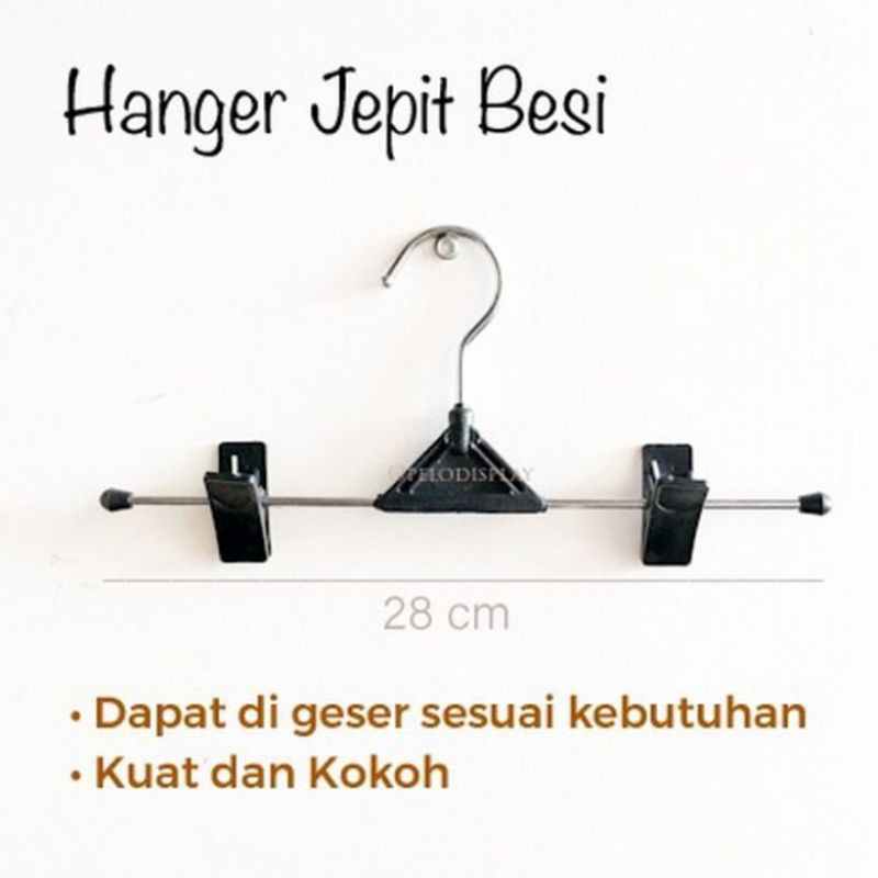 Hanger Jepit Celana Dewasa / Gantungan Celana Dewasa/Hanger Celana Jeans