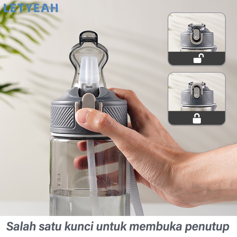 letyeah Kotak makan set dengan botol minum 800ml dan tas bekal /1600ml lunch box anti bocor/BPA free