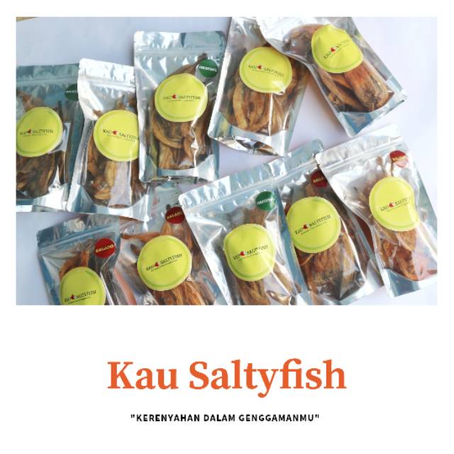 

kau saltyfish Kerupuk ikan asin (gurih, renyah, mantap)