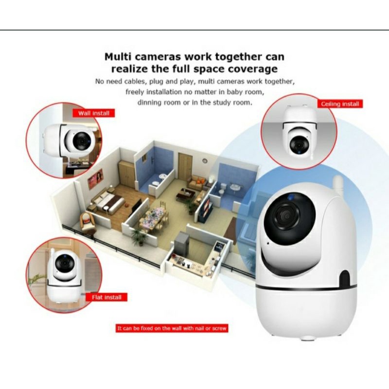 IP Cam Human Tracking CCTV Wifi Wirelles 8MP Full HD -P6SLite Wireless Camera