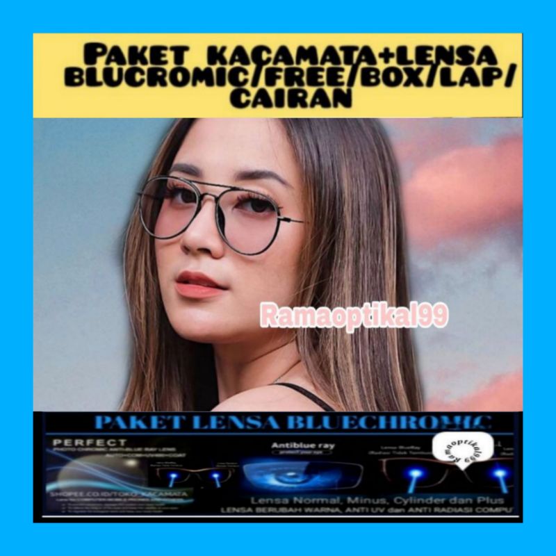 Paket kacamata lensa photogrey / kacamata 2191 / kacamata antiradiasi /