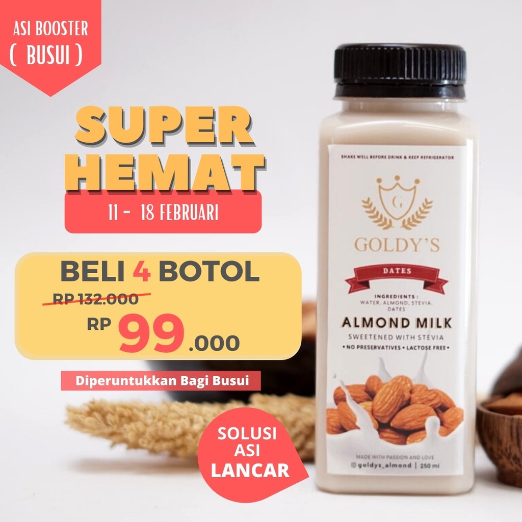 Asi Booster Almond Milk / Susu Almond / Pelancar Asi