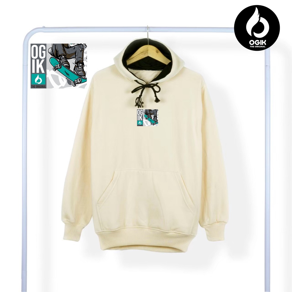 Sweater Hoodie Ogik Soft Cream Premium Original- High Quality Switer Hudie Terbaru Japan Style The O