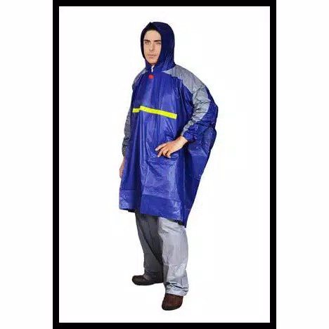 Jas Hujan GETZ Indoplast Ponco Lengan Celana Murah Pria Wanita Dewasa Scotchlight Poncho Raincoat