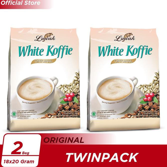 

Kopi Luwak White Koffie Original Bag 18x20gr Twin Pack