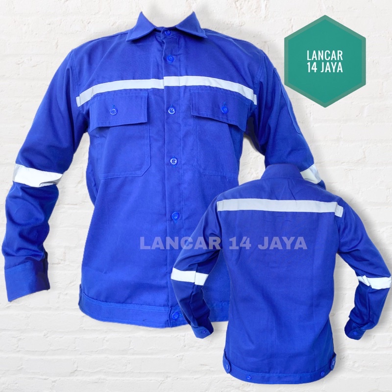 Wearpack Safety Atasan /Dongker polos/Kemeja Safety/Baju Kerja Lapangan/APD K3