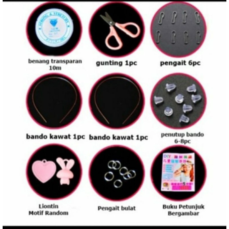 Mainan Edukasi Kreatifitas Anak Meronce Gelang / Kalung /  Gantungan Masker DIY