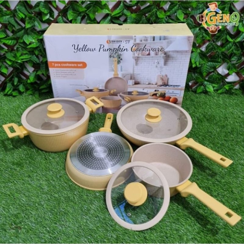 Swiden Yellow pumpkin cookware set
