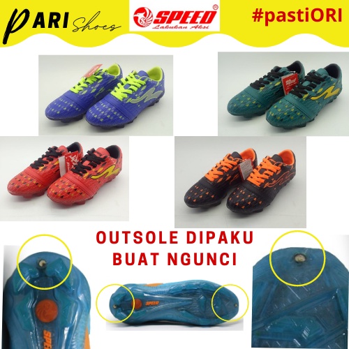 Sepatu Bola Sepak Anak Size 34 35 36 37 Warna Hitam Merah Biru Hijau Cowok Kecil SD SMP Awet Import 
