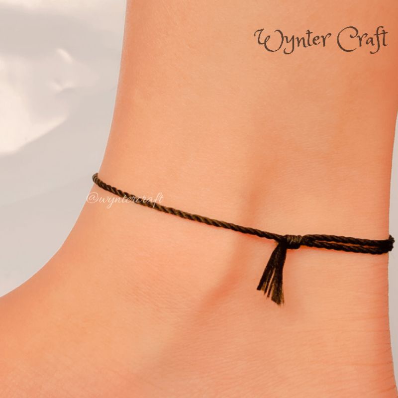 WA112 Gelang Kaki Tali Super Simpel by Wynter Craft