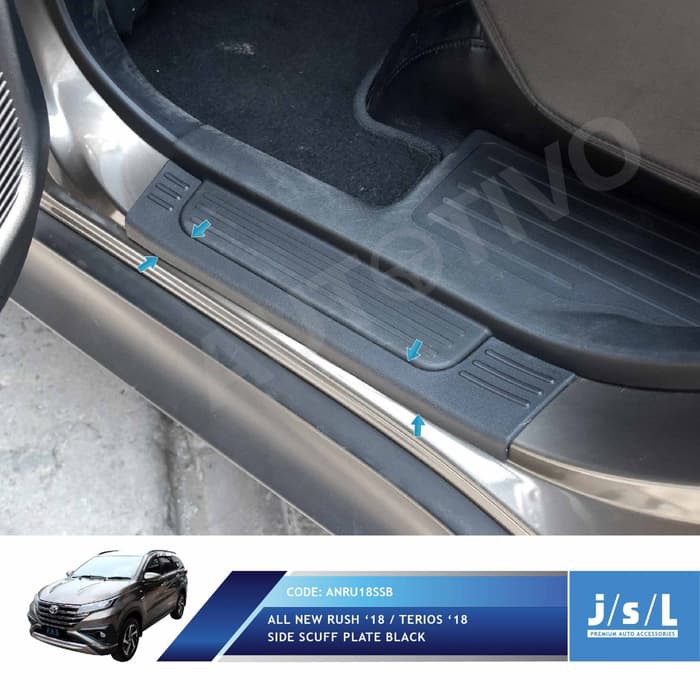 Sillplate Samping All New Rush Terios 2018-2025 JSL Aksesoris Mobil Sill Plate