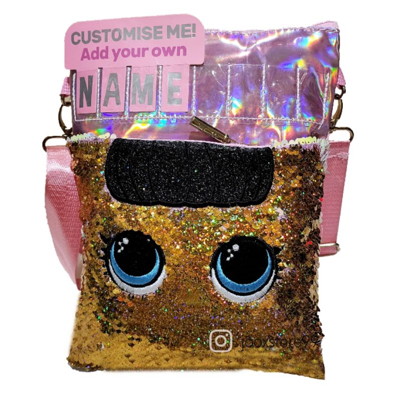 Tas Sequin Selempang Bisa buat Nama Tas Selempang Unicorn dan LOL