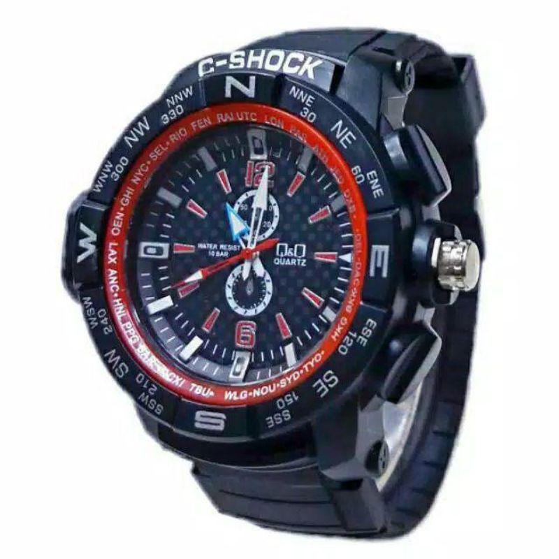 (Dikirim Dari Jakarta)Jam Tangan Q&amp;Q/C-Shock Jarum List  Rubber (Terima Cod) ji