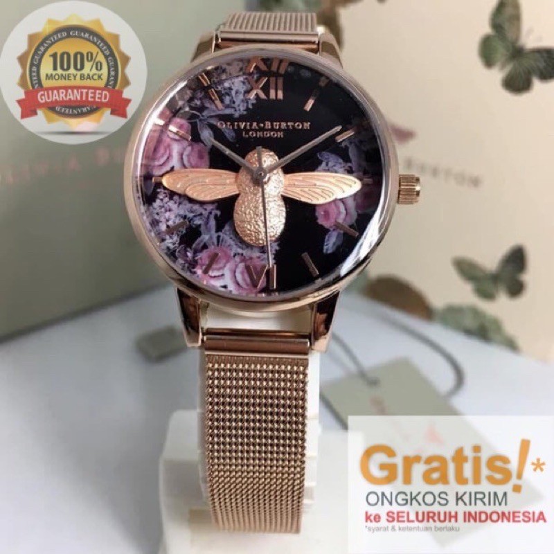 Original 100% Olivia Burton Watch bee black