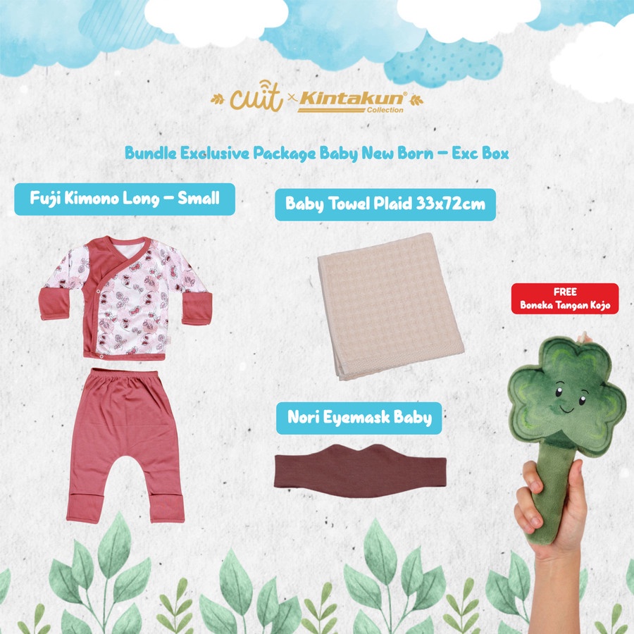 Kintakun x CUIT Special Bundling Setelan Bayi Plus Handuk Free Boneka Anak