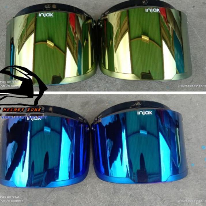 Baru - kaca Helm flat Visor iridium blue helm Bogo Cargloss/ retro JPN mudel 3 kancing