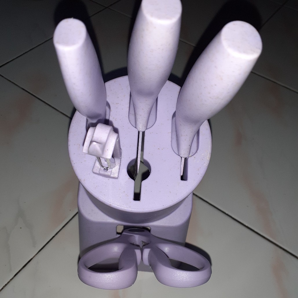 Set Pisau / Knife Set Fruit Bread Knife 6in1 Pisau Set Stainless Dilapis Anti Lengket