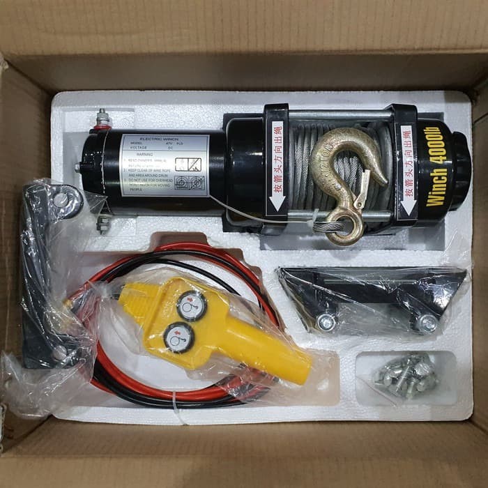 WINCH ATV HOIST 4000 LBS ELECTRIC WINCH 2000 KG