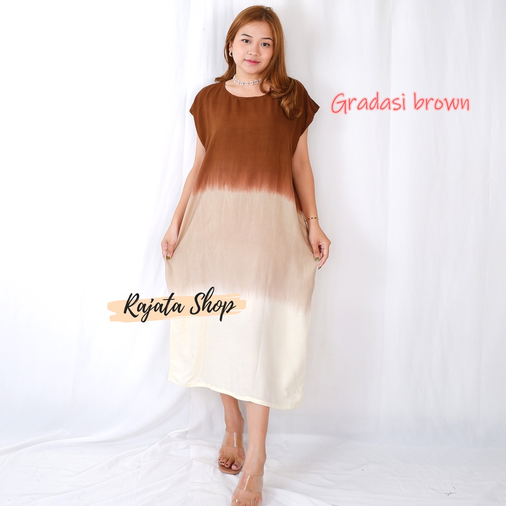 DASTER BALI NON BUSUI JUMBO XXL-XXL GRADASI BROWN