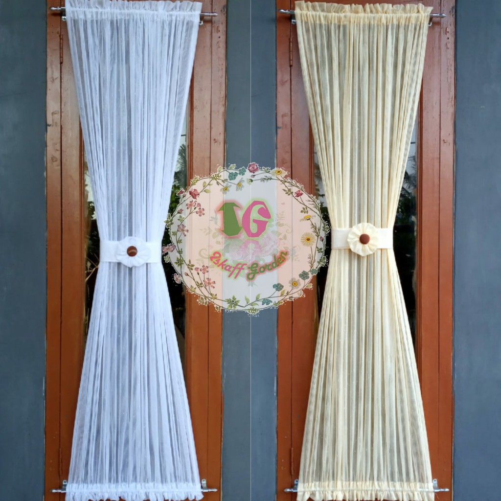 Gorden Vitrase Spiral minimalis Ikat kupu-kupu/Gorden Kupu-kupu/Gorden minimalis