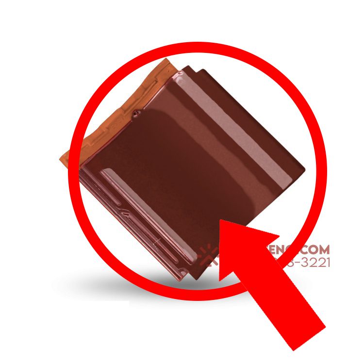 Genteng Keramik M Class Badan Utama Warna Maroon Kw 1