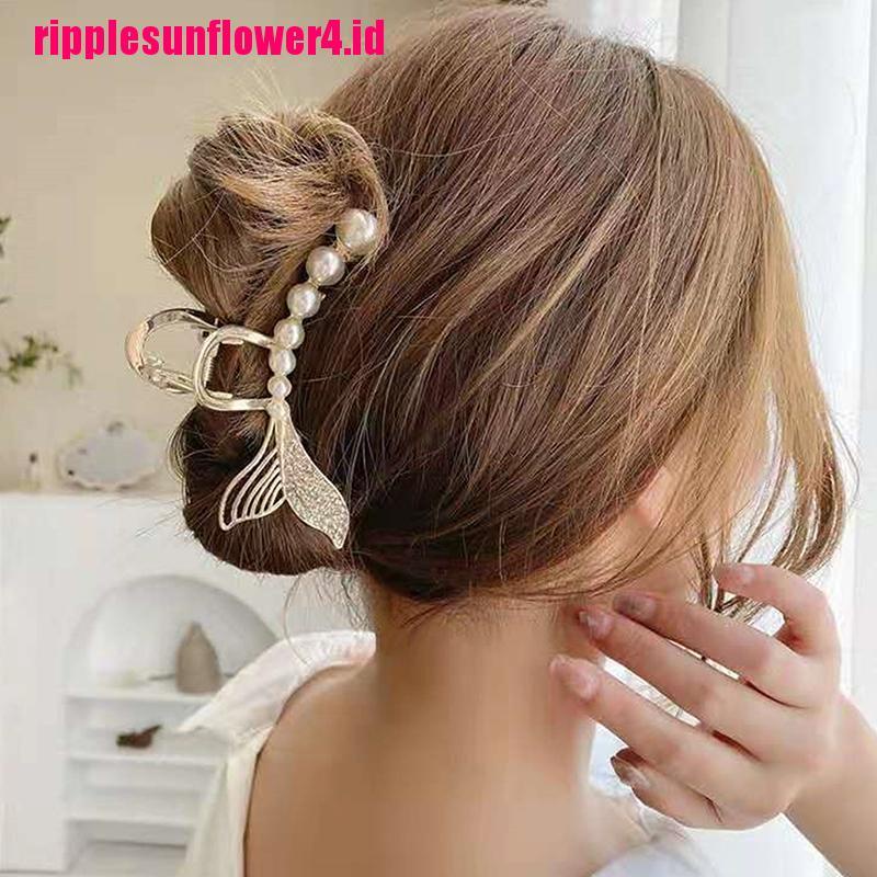 Jepit Rambut Bahan Metal Aksen Mutiara