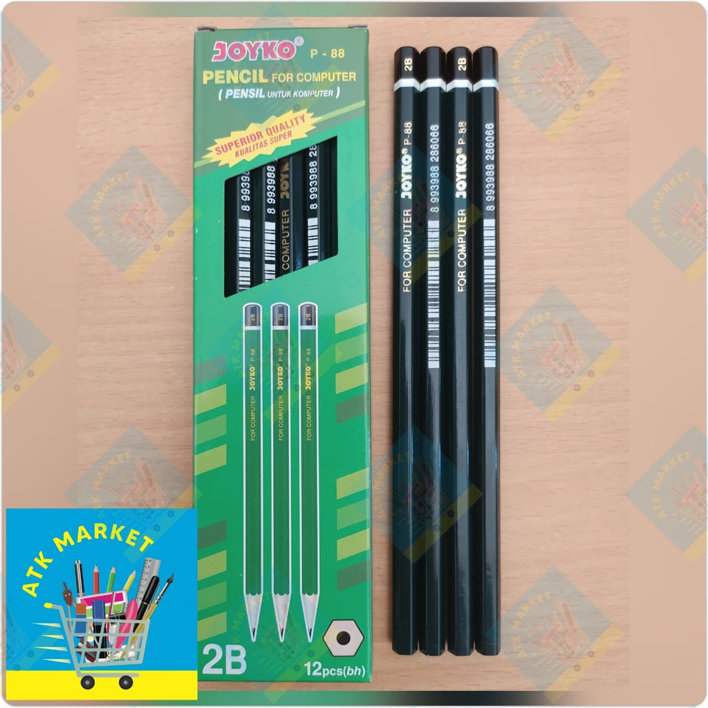 

JOYKO Pensil ujian / Pensil Kayu 2B Original® P-88