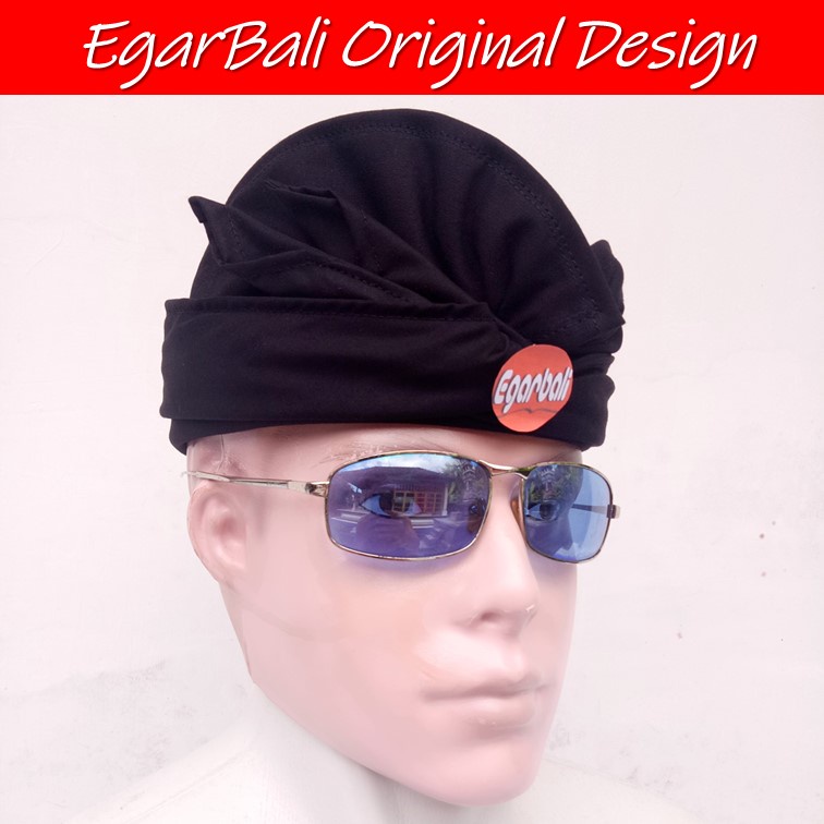 EgarBali udeng bali hitam polos